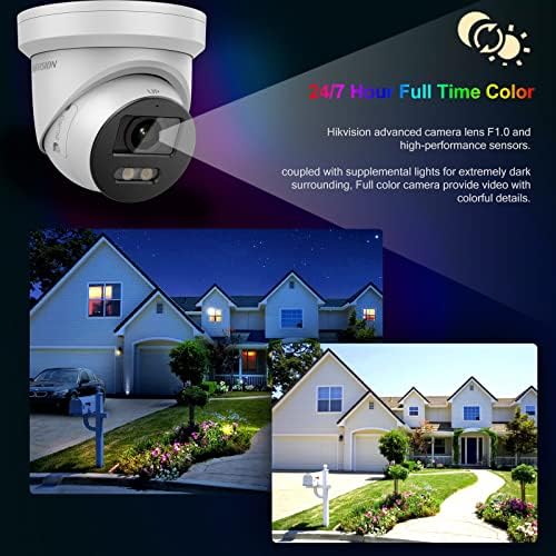 DS-2CD2387G2-LSU/SL 2,8 мм Обектив 4K 8MP Цветна VU IP камера, Мрежова Камера с фиксиран един стационарен купола, Стробоскоп