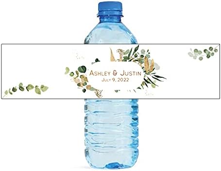 Етикети за бутилки с вода в стил Евкалипт и Върба, Булчински Душ, Годеж, Парти