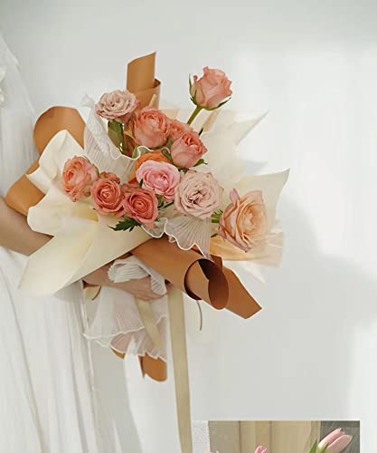 Амбалажна хартия за цветя от прежда с къдри в корейски стил, 1 Ролка, Флористические Аксесоари, Водоустойчив Амбалажна хартия