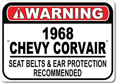 1968 68 Знак Препоръчва колан на Chevy в corvair за бърза езда, Метален Знак на Гаража, монтиран на стената Декор, Авто знак на