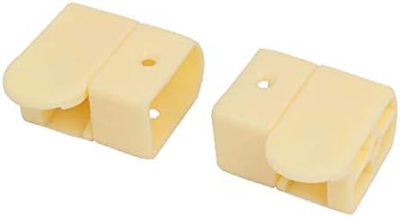 Комплект огради за легла от ABS-пластмаса X-DREE 2,2 см х 3,5 см от лявата и дясната страна с винт 6 мм x 20 мм (2,2 см х 3,5 см, комплект огради от ABS-пластмаса sinistra lato destro Culla fibbia с в