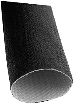 Самозатухающая тръба от силиконова смола X-DREE от фибростъкло 200C с покритие RoHS 18 mm x 5 м на черен цвят (Resina de silicona Fibra de vidrio Retardante Tubo autoextuguible 200C Manguera RoHS 18 mm x 5 m