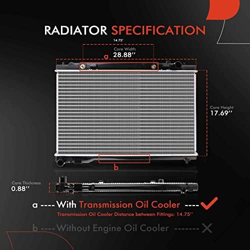 Радиатор за охлаждаща течност на двигателя премиум-клас с радиатора на трансмисионния на масло, съвместим с Infiniti FX45