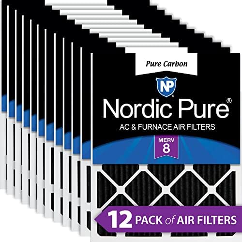 Въздушни филтри за печки ac Nordic Pure 10x24x1 MERV 8 за намаляване на миризмата от чист въглерод 12 бр.