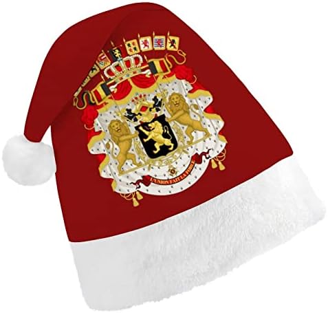Гербът на Кралство Белгия Коледни Шапки на Едро Шапки за Възрастни Коледна Шапка за празници, за да проверите за Коледно парти