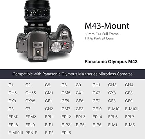 Наклонен обектив AstrHori 50mm f/1.4 F1.4 с впръскване на стена, голяма бленда, полнокадровый ръчен обектив 2-в-1, който е съвместим с беззеркальными камери Sony E-Mount A7, A7R, A7S, A9, A6000