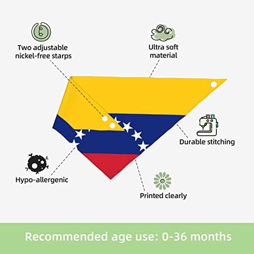 Памучни Бебешки Лигавници Augenstern Знаме На Венецуела Гордата Детска Кърпа Лигавници За Хранене При Прорезывании На Зъбите