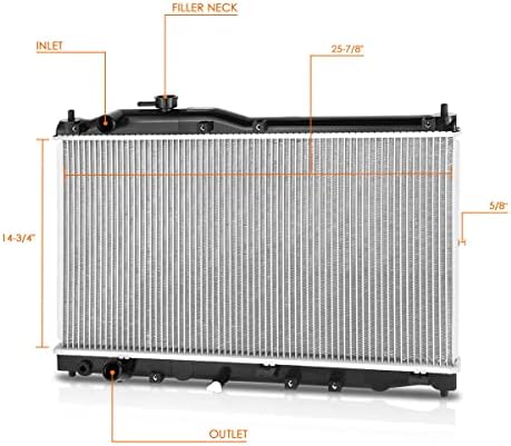 Радиатор за охлаждане с 1-рядным Алуминиева сърцевина DPI 13016 OE Style, Съвместим с 00-09 Honda S2000