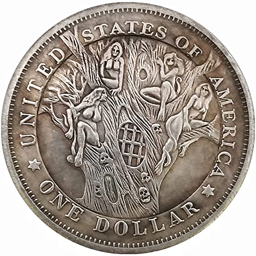 Череп на Главата на Морган 1878 Копие на Антични Монети Скитници, Запомнящо се Икона, Защитен Калъф В комплекта
