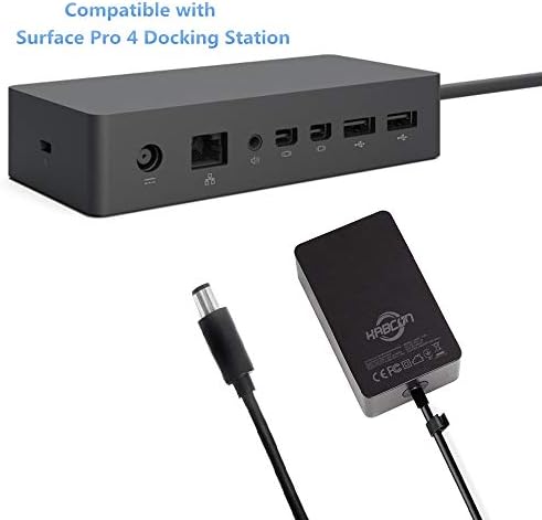 Зарядно устройство за докинг станция Surface, захранване KABCON 90W 15V 6A, Съвместим с докинг станция Microsoft Surface