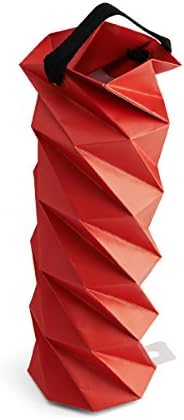 Подаръчен Пакет за Вино от хартия, Оригами, направени в Ню Йорк, Червен Металик