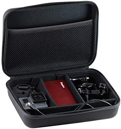 Комбиниран комплект аксесоари за екшън камери Navitech 9 в 1 и здрав син калъф за съхранение, съвместими с екшън камера Activeon XCA10W SOLARXG