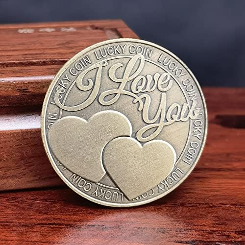 Обичам Те, Щастлива монета за Твоя Любовник - Покажете Любовта Си - Джобен Подарък-монета на залога за Прегръдки за Него