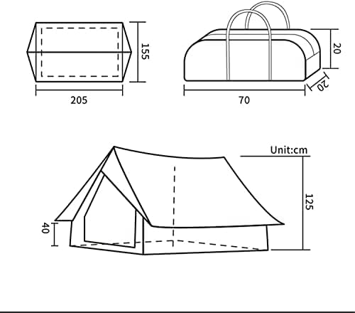 Палатка HAIBING Градинска Шатра Nordic Vintage Cotton White Bear Cabin Малка Стая Светла Луксозен Памучен Двойна Технология Палатки от Памучен плат Палатка за къмпинг (Цвят: A)