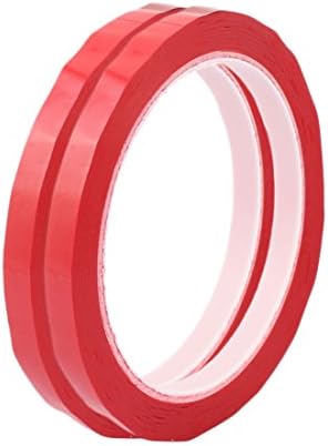 Aexit 2 елемента от 10 мм Самозалепващи Ленти в Една посока Здрава Самозалепваща Майларовая Лента с Дължина 50 м С Логото, Пенопластовая Лента, Червена
