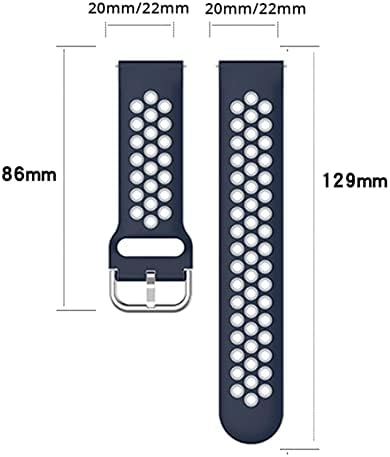 COEPMG 20 мм смарт часовник на Китката Въжета за Xiaomi GTS/GTS 2 2E Mini Силиконов Каучук BIP S U Pro Взаимозаменяеми Гривна (Цвят: