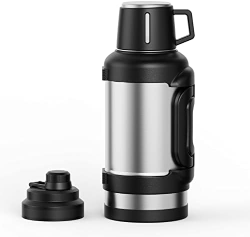 Arslo Large Coffee Thermos - Голям термос за топли напитки - Бутилка с вакуумна изолация и Кафе гарафа с чашечной изолация За улицата, на къмпинг, мъже и жени - Поддържа топла / ст?