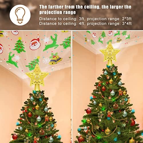 Коледна Звезда, Коледа в цилиндър с led Прожектори, 3D Блестяща Златна Выдолбленная Пентаграм, което се вмъква Украса във вид на Елхи за
