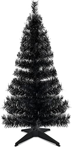 Изкуствена Коледна Елха TURNMEON дължина от 4 Метра, с черна Сърма, Пожароустойчива Пълно Коледно Дърво с дебели 225 Върховете на клоните и