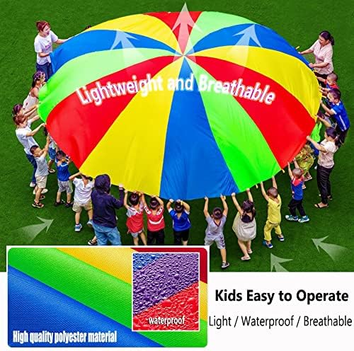 Детска Цветна играчка-парашут от плат Оксфорд, Устойчив на разкъсване /Множество, За сплотяване на екипа, Детска Палатка-Улей за съвместна
