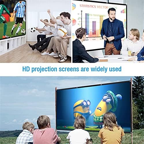 Гледане на Екрана 150 Инча Плат за Проектиране на екрана HD Прожекционен Сгъваем Екран със Защита От Гънки Киноэкран за Домашно Кино