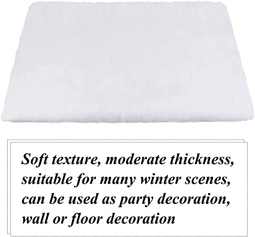 2 Комплекта коледа снежен рула - 2 опаковки от 3 х 8 фута одеяла от изкуствен сняг за коледна украса