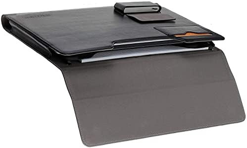 Черен кожен калъф-за награда Broonel - Съвместима с лаптопа ASUS VivoBook 17 M712 17.3