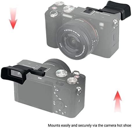 Наглазник Sony A7C + каишка за фотоапарат: Наглазник за визьор от мек силикон с лента за захващане на фотоапарати на Sony