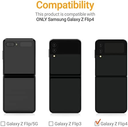 JUST4YOU Slim Fit е Предназначен за Samsung Galaxy Z Flip 4 Твърд калъф 5G 2022 (черен) CS_HD_GZFP4_BK