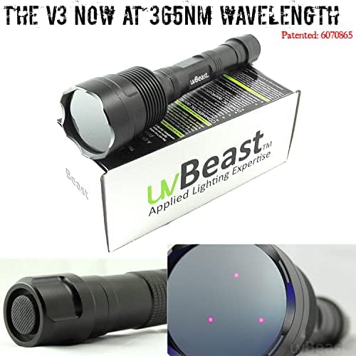 UV фенерче uvBeast New V3 365nm с черен светлина с висока разделителна способност - на Ултравиолетова светлина с Висока мощност