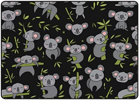 Ползающий Закрит Килим Игри Мат Сладко Семейство Koala за Хола Спални Образователен Детски килим За Пода 60x39 инча