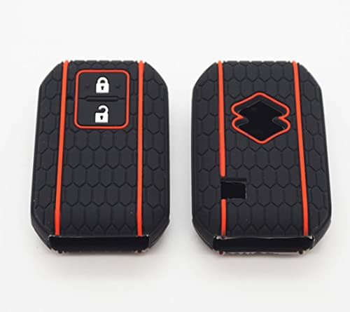Силиконов калъф за автомобилни ключове OTMIK, Съвместим с Suzuki New Swift Wagon R Monopoly Ignis XL7 Soft Shell Key (Тампон на 2 бутона)