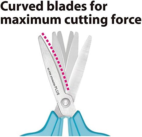 Ножици Plus Fit Cut Curve, Малки, Сини (35050)