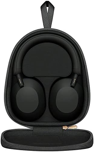 Безжични слушалки Sony WH-1000XM5, водещи в индустрията слушалките с шумопотискане, комплект черен цвят със стойка за слушалки