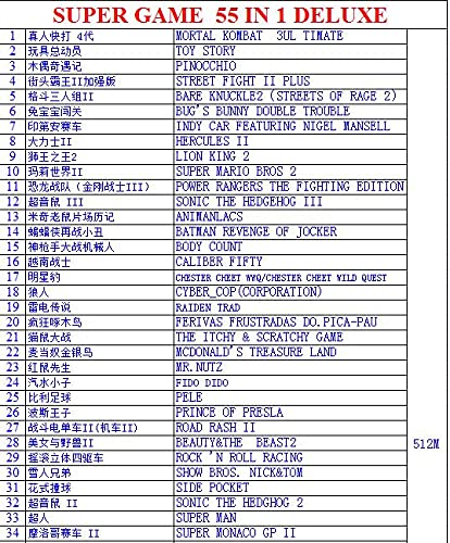 Игри касета Samrad Sega Gensis е включена конзола за SNES с 55 класически игри