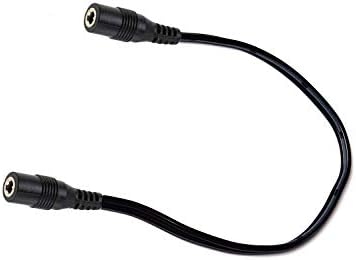 Удлинительный кабел EShine - жак до порт, 3.5 мм x 1,35 мм, за led осветление в килера със скоби за кабели (4 инча, бял)
