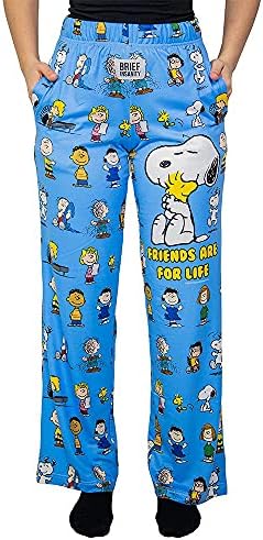 Пижамные панталони Снупи Friends за цял живот - Удобна, Ультрамягкая дрехи за почивка на свободния намаляване - Charlie Brown Sleep Отгоре