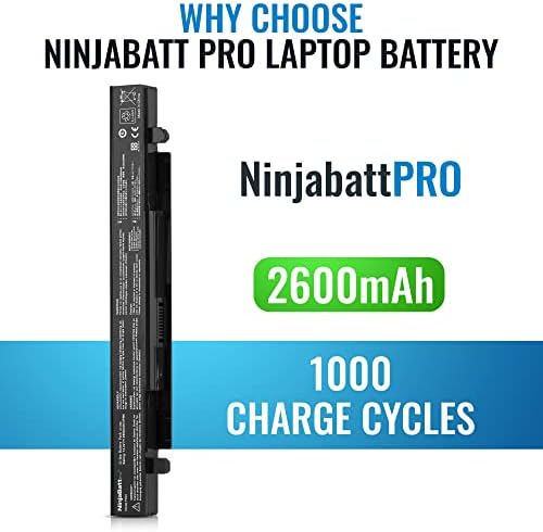 NinjaBatt Pro Батерия за Asus A41-X550A A41-X550 R510C X550C X550L X550J R510L X550CA X552E X550V K550L F550V X550A P550C X550EA X550D