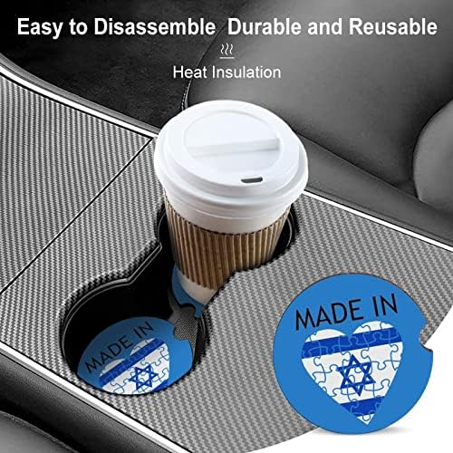 Произведено в Израел Кръгли Автомобилни Стойки поставки за чаши Сладък 2,56 Инча за Усвояване на Напитки