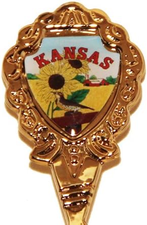 За спомен на щата Канзас, позлатен са подбрани обрат-лъжица 5 lpco