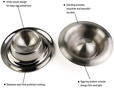 Набор от подстаканников за яйца от неръждаема стомана, държач за рохко яйца, посуда, кухненски инструменти