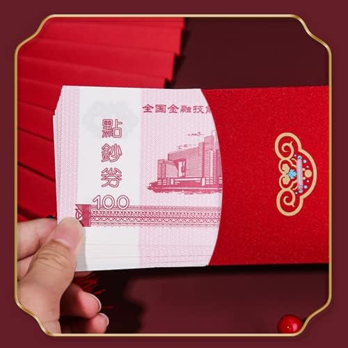 18 бр. китайски червени пликове за сватба с модел на Двойно щастие, червени пликове с горещ релефни.