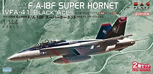 Platz 1/144 Самолет на ВМС на САЩ F/ A-18F Super Hornet VFA-41 Ace Черен Пластмасов Модел AE144-12 Сив цвят