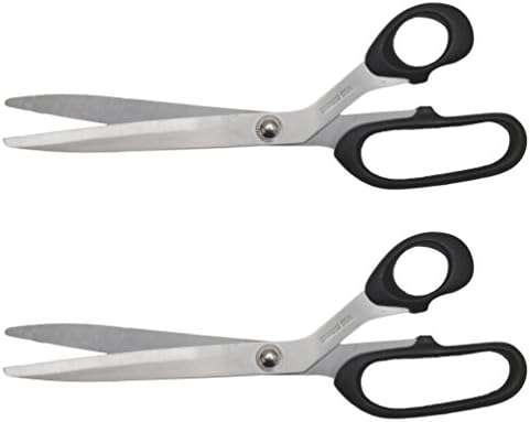 Hometeq (2 опаковки) Черни Универсални ножици Остри ножици от неръждаема стомана с ергономични дръжки - Са идеални за рязане на