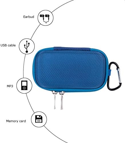Калъф за MP3 плейър AGPTEK, Преносим Калъф за слушалки-clamshells Притежателя с Метална карабинка за 1,8-инчов MP3-плейъри,