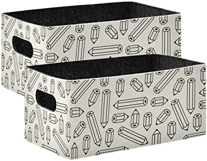 CaTaKu Сладки Сгъваеми Кутии За съхранение с Шарени Молив, 2 опаковки, Сгъваема Филцови Кошница За Багаж, Кутия-Организаторите,