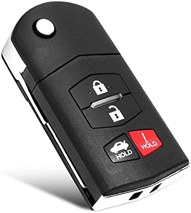 VOFONO 4 Бутона за дистанционно бесключевого автомобилния ключ fob, съвместим с Mazda 3 2010-2013, Mazda 6 2009-2013, MX-5 Miata 2006-2015