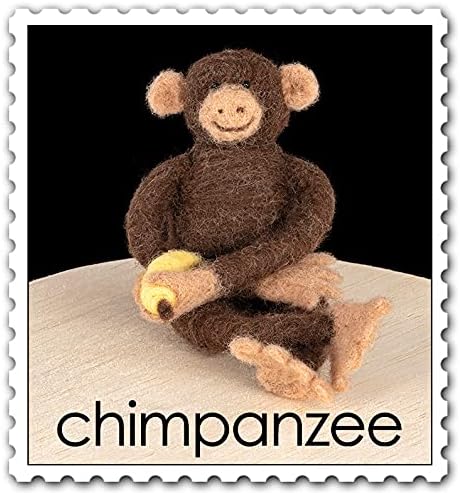 Комплект за Бродерия WoolPets Шимпанзетата - Игольчатое Валяние