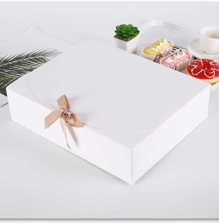 Бяла Подарък кутия SYMFLOOR с Капаци, Подаръчни Кутии с размери 10,6x8x3,6 инча за подаръци, Кутия за предложения приятелките си