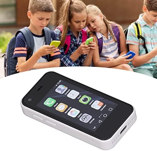 Мобилен телефон Rosvola 2.5 инча, Резервен 3G Малкият Смартфон на GPS WiFi с Четырехъядерным процесор и Защитен калъф за деца всеки ден (Бял)